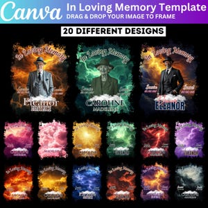 In Loving Memory Canva Editable Template , Funeral & Remembrance T Shirt Designs, Canva T-shirt Sublimation, Canva Memorial T-shirt Template