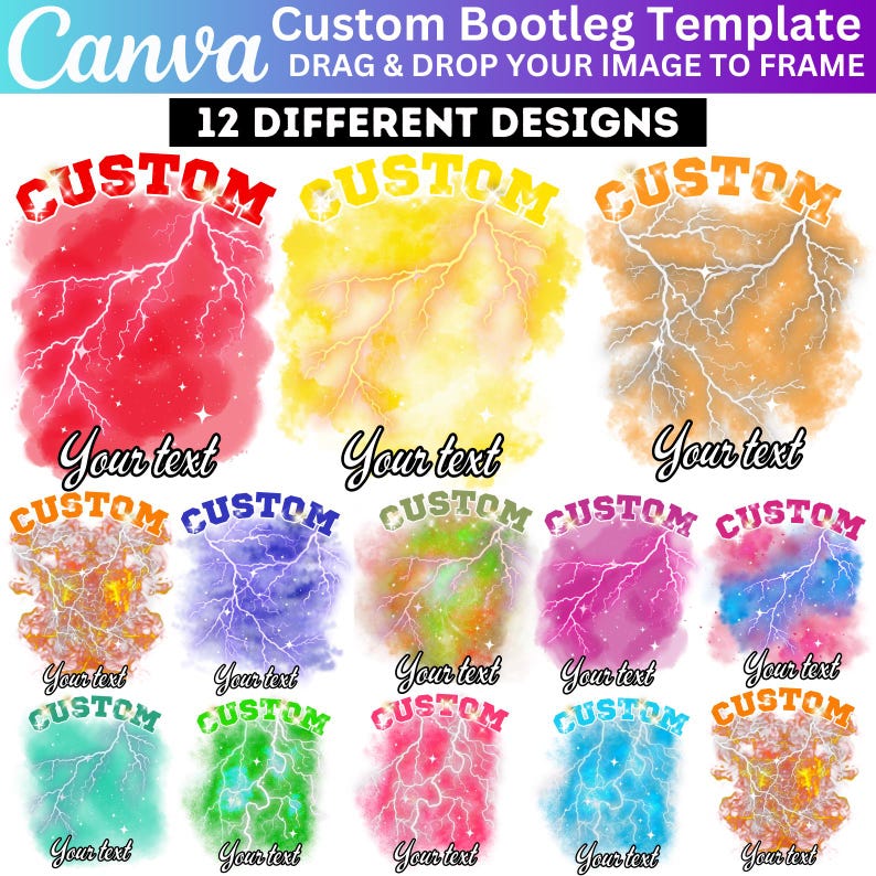 12 Custom Bootleg Rap Tee Canva Editable Template, Custom Bootleg Shirt ...