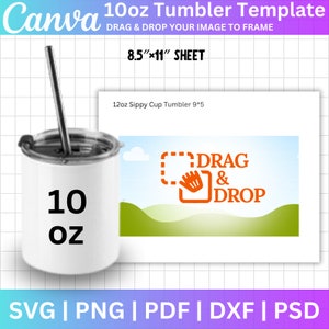 Szablon 10oz Straight Lowball Tumbler, 10oz Straight Lowball Svg Png, Canva Edytowalny Szablon, Stal nierdzewna Krótki Tumbler