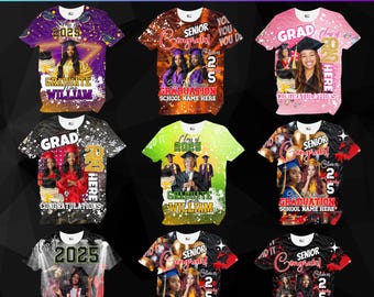 08 Graduation 3D Tee Shirt Designs Bundle, Grad 2026 Canva Editable T-Shirt Template, The Last Race Theme, Perfect for Sublimation File DTF