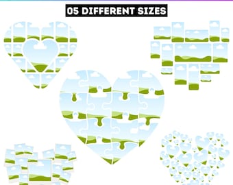 Canva Heart Photo Collage Editable Template, Valentine's Day Heart Canva frame, Canva Love Frames, Couple Gift, Romantic Love Photo Collage