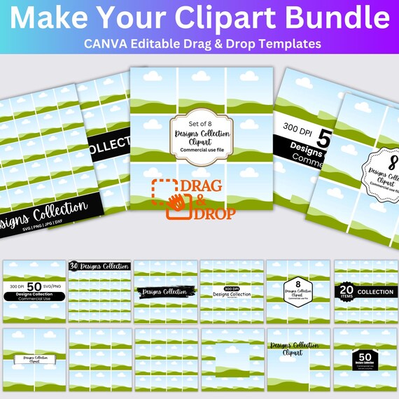 25  Etsy Cliparts Mockup Bundle, Canva Editable Mockup, Digital Product Mockup, Canva Drag and Drop Mockup, Easily Create Your listing image