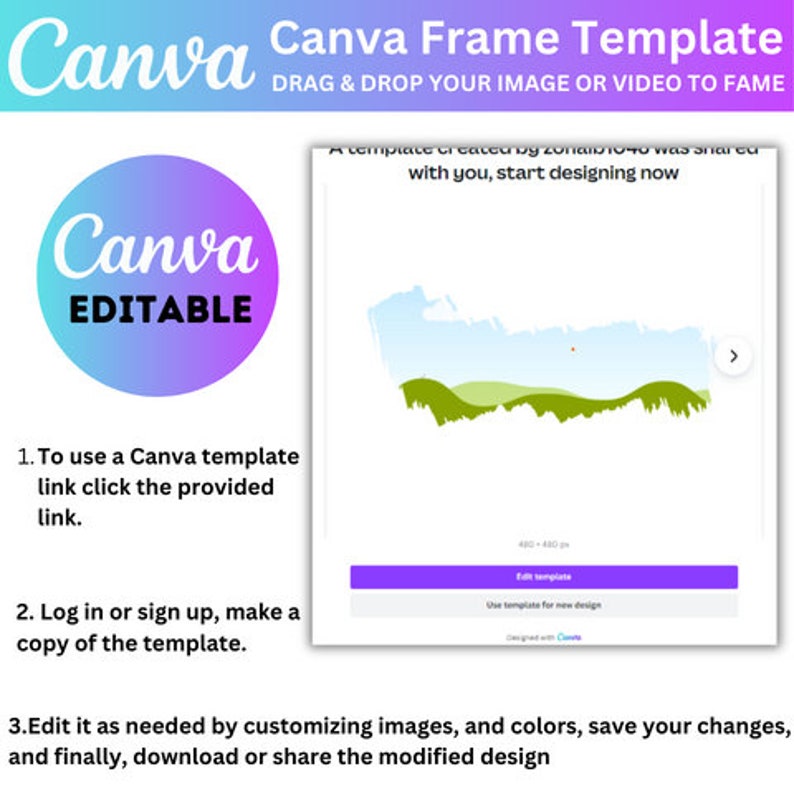 Fill Your Own Paint Splash Canva Frames, Brush Stroke Frame Bundle ...