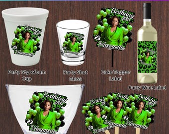 Motifs de fête d'anniversaire modifiables Canva, Modèle de tasse de fête d'anniversaire, Chemises d'anniversaire, éventails, tasses, casquette, anniversaire numérique sur le thème du guépard