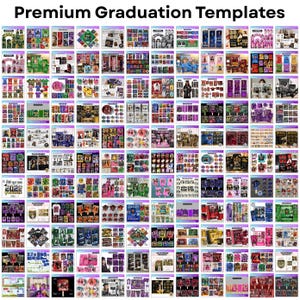 Abschluss Mega Bundle Canva Templates, Class of 2026 Grad Kit, Bootleg Shirts, Fan Paddles, Zeitung, Stola, Banner, Partygeschenke, Dekor Bild 2