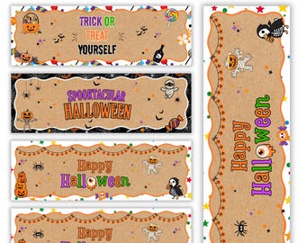 10 Halloween Banner Templates, Editable Canva Halloween Banners, 2x6 Ft Spooky Party Decor, Printable  Trick or Treat Halloween Party Banner