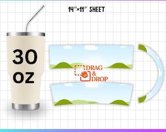30oz Tumbler Canva Editable Template, 30oz Tumbler Svg Pdf PSD, 30oz Tumbler Sublimation Template, Canva drag and Drop, Digital Download