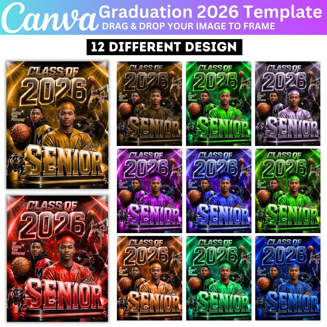 10 Graduation 2026 Poster Canva Template, Editable Senior 2026 Grad ...