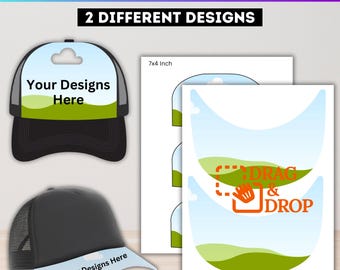 Trucker Hat Brim Template, Hat Brim Canva Frame Template, Canva Editable Blank Hat Brim Template, Hobby Lobby Tracker Hat, Digital Download