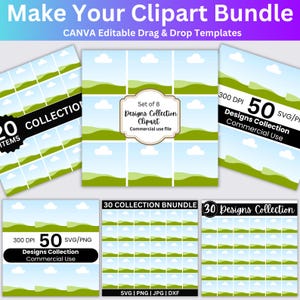 25  Etsy Clipart Mockup Bundle, Canva Editable Mockups, Digital Product Mockup, Canva Drag and Drop Mockups Easily create your listing image