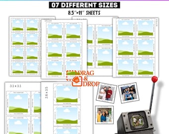 Fridge Magnet Canva Editable Template Bundle, 50MMx50MM Square Magnet Template, Editable Fridge Magnet Template, 2X2, 3 Inch Square Magnet