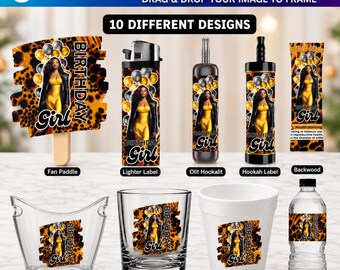 Adult birthday Party Favor Bundle, Leopard Birthday Party Designs, Lighter Backwood Styrofoam Cup Shot Glass Party Bucket Cigar Custom Label