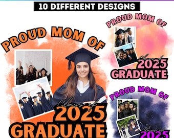 Modelo Canva para Mãe Orgulhosa da Turma de 2025, Modelo Canva para Formandos de 2025, Canva Personalizado para Formatura, Colagem Personalizada de Leques da Formatura, Camiseta para Família Orgulhosa