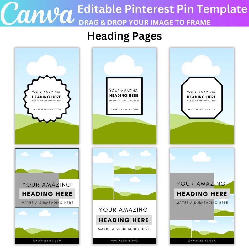 100+ Pinterest Pin Canva Editable Template, Canva Pinterest Pin ...