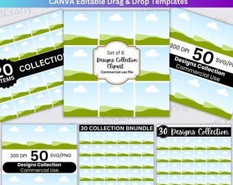 25 Etsy clipart-mockupbundel, canva-bewerkbare mock-ups, digitaal productmodel, canva-mockups met slepen en neerzetten Maak eenvoudig je listingafbeelding