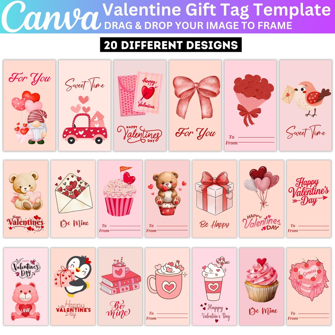 Editable Valentine’s Day Gift Tags, Valentine Tags for School ...