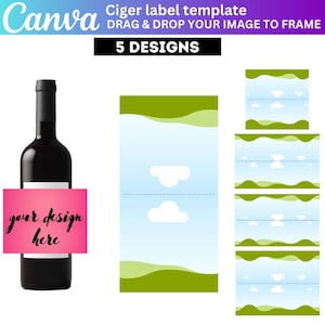 Cigar Label  canva editable Template ,Cigar Sticker Template, Cigar Wrap Template,Cigar Label Canva template, Digital Download