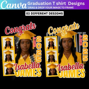 02 Graduation tshirt Grad Bootleg Canva Template, Graduation Canva Editable Designs, Canva Grad T Shirt template, Class of 2025 Graduation 