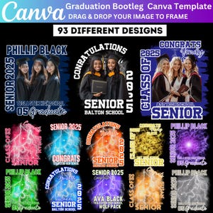 Graduation Bootleg Canva Editable Template, Graduation Bootleg Senior 2025, Congratulation Canva Template, Fill Your Text In Design