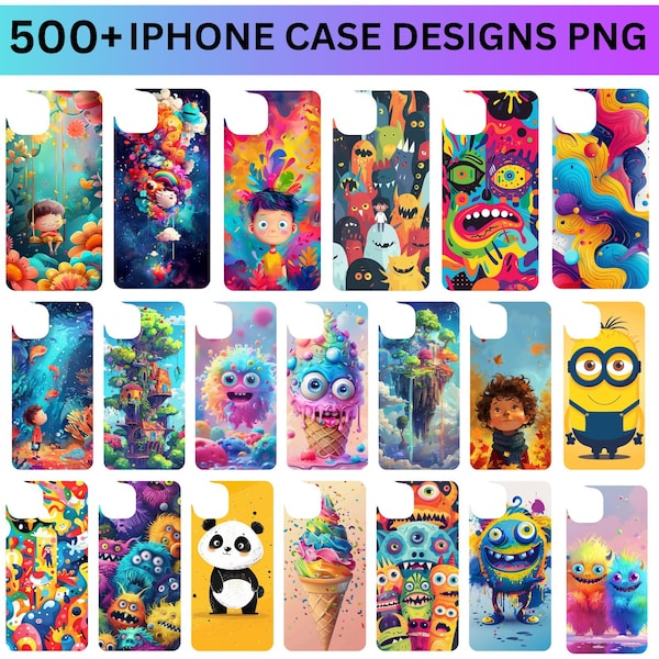Phone Case Template 500+ Designs PNG Bundle, Sublimation Template for iPhone Cases, iPhone Case Template Bundle, Smartphone Case Template