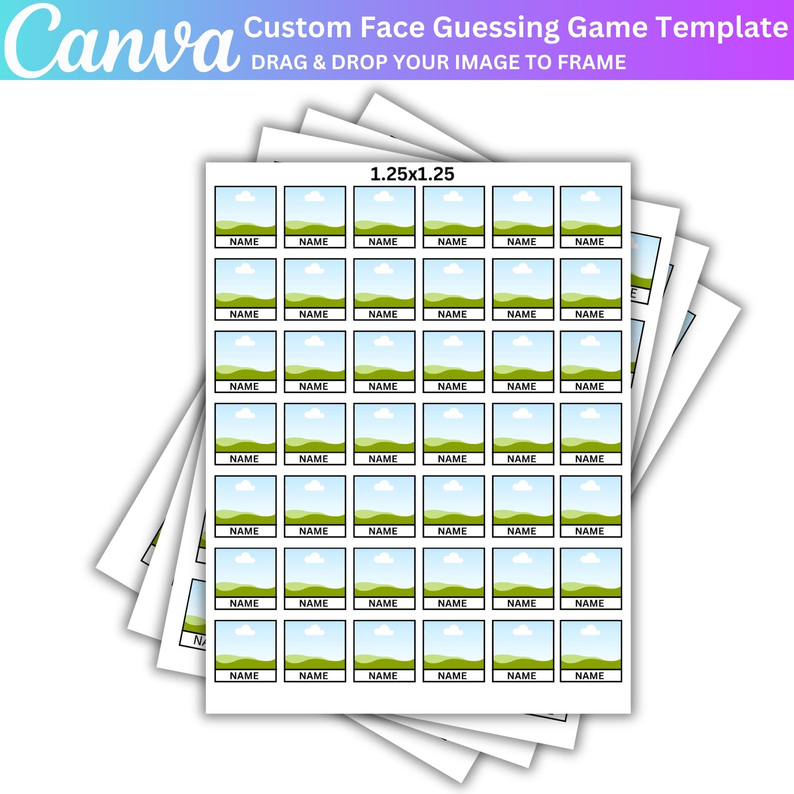 Custom Face Guessing Game Template, Guess Who Create Your Own Game ...