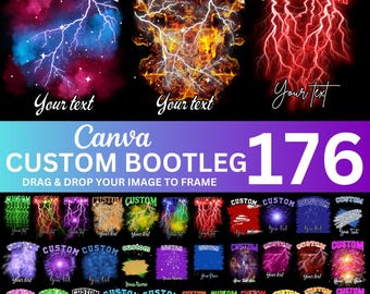 176 Custom Bootleg Rap Tee Shirt, Canva Editable Template, Custom Bootleg Mega Bundle, Custom Sublimation Canva Photo Birthday Concert Shirt