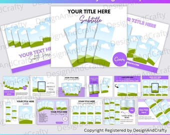 135 Etsy Listing Mockup Canva Editable Templates Bundle, Digital Product Mockup, Etsy Mockup Planners Journal, Drag and Drop Mockups