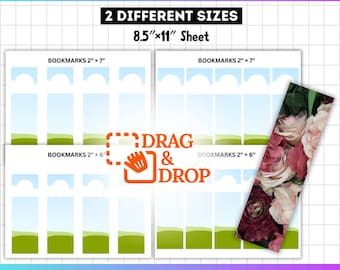 Canva-bokmärkesmall, Canva-redigerbar, bokmärkesmall Canva Svg Png, designa dina egna bokmärken, redigerbara bokmärken, digital nedladdning