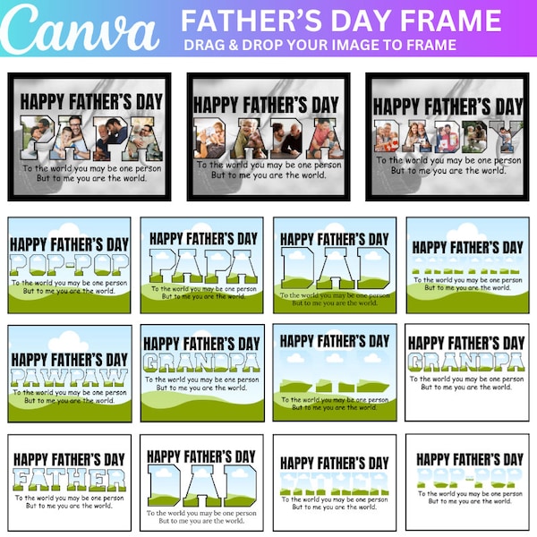 Fathers Day Photo Frame - Etsy