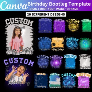 40+ Kids Birthday Bootleg Canva Editable Template, Canva Editable Kids Birthday Designs, Birthday Concert Shirt, Viral Sublimation Rap Tee