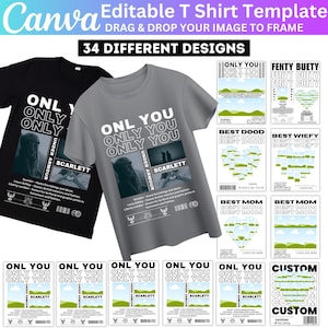 Plantilla editable de Canva para camisetas familiares, imprime tu propia camiseta, collage de fotos familiares, camiseta con collage, camiseta personalizada, camiseta con foto personalizada