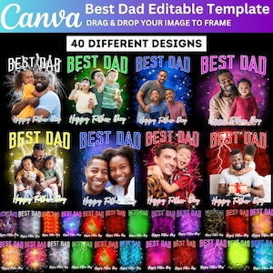 40 Best Dad Shirt Canva Editable Template, Father's Day Bootleg Rap Tee, Dad Bootleg Shirt Designs, 90s Tshirt Custom Bootleg Canva Template