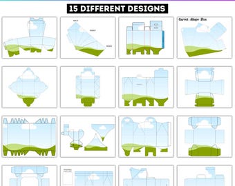 15 Mega Box Canva Template Bundle, Canva Editable Gift Box Templates, Party Favor Box, Treat Box Bundle, Card Stock Mini Treat Box