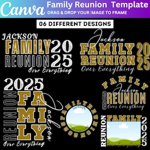 06 Familientreffen Canva bearbeitbare Vorlage, Familientreffen-Shirt-Bundle, Sublimation 2025 Familientreffen-T-Shirt Designs, Familien-T-Shirt PNG
