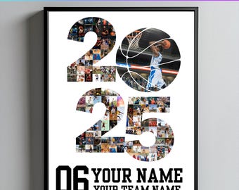 Basketball 2025 Canva Editable Template, Basketball Frame Design, Sports Frame Editable, Digital Download, Drag and Drop