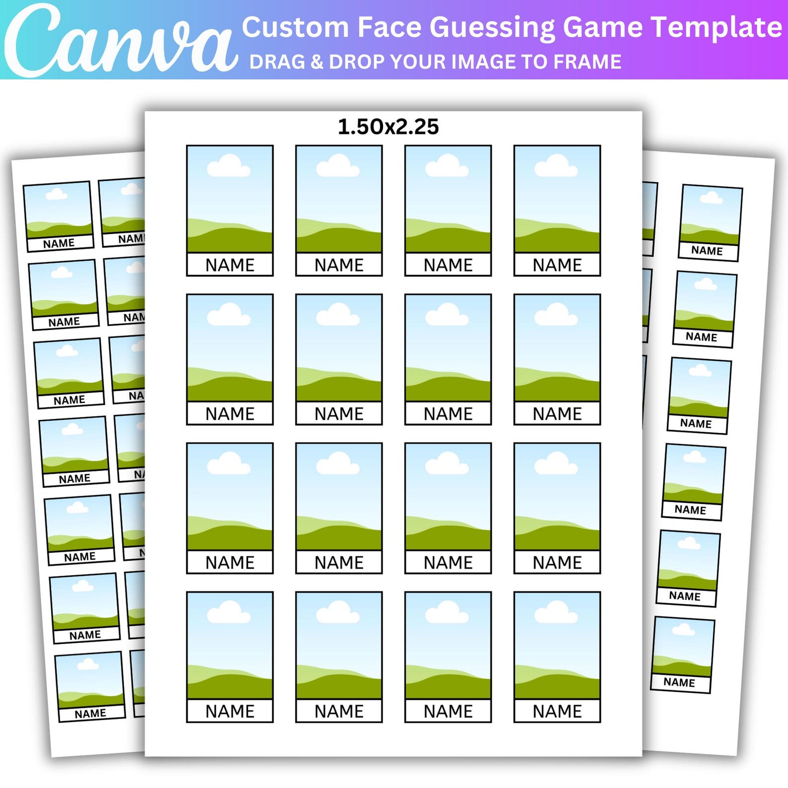 Custom Face Guessing Game Template, Guess Who Create Your Own Game ...