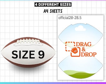 Football Panel Template Svg Bundle, Canva Editable, Football Ball Leather Blank Template, Custom Football Panel Svg Png, Photo Ball Wrap