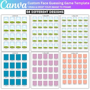 Custom Face Guessing Game Template, Guess Who Create Your Own Game, Guess Who Cards, Make Your Own Cards, Personalized Guess Who Gift Cards