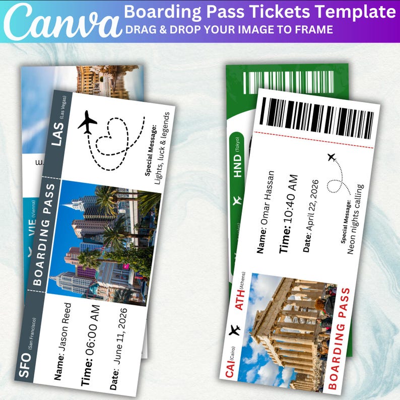 Editable Boarding Pass Template, Canva Boarding Pass Surprise Trip ...