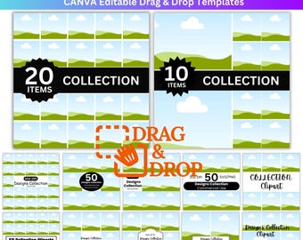 25  Etsy Clipart Mockup Bundle, Canva Editable Mockups, Digital Product Mockup, Canva Drag and Drop Mockups Easily create your listing image