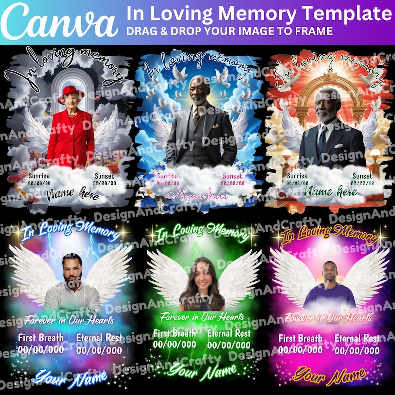 In Loving Memory Design Canva Editable T Shirt, Long Live Memorial ...
