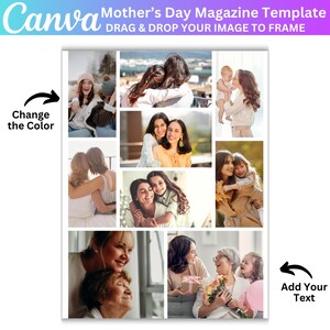 May include: A collage of photos featuring mothers and daughters. The photos are arranged in a grid pattern and show various ages and ethnicities. The photos are all in color and have a warm, inviting feel.