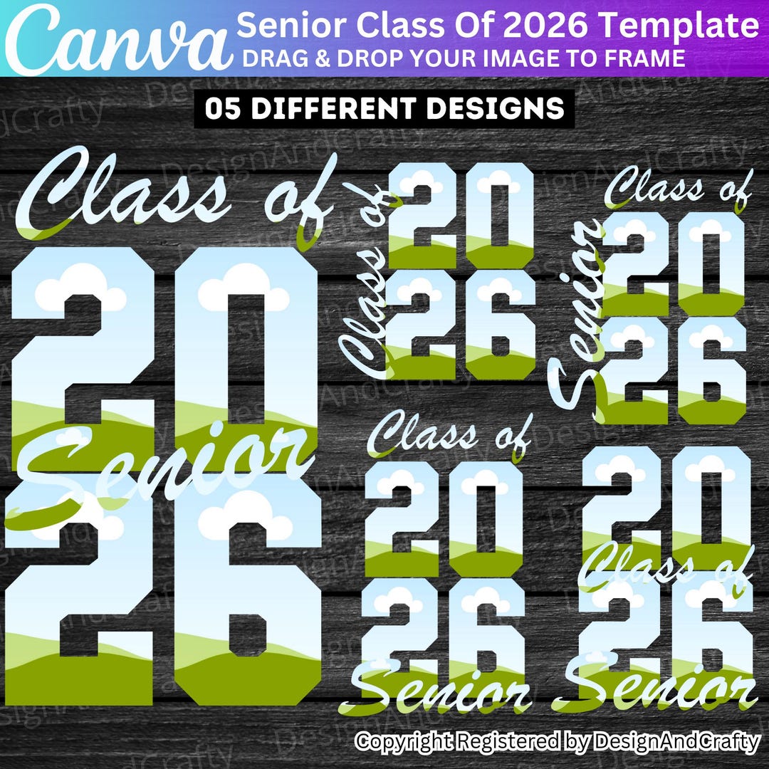 Editable Senior 2026 Template, Editable Senior Class of 2026 Canva ...