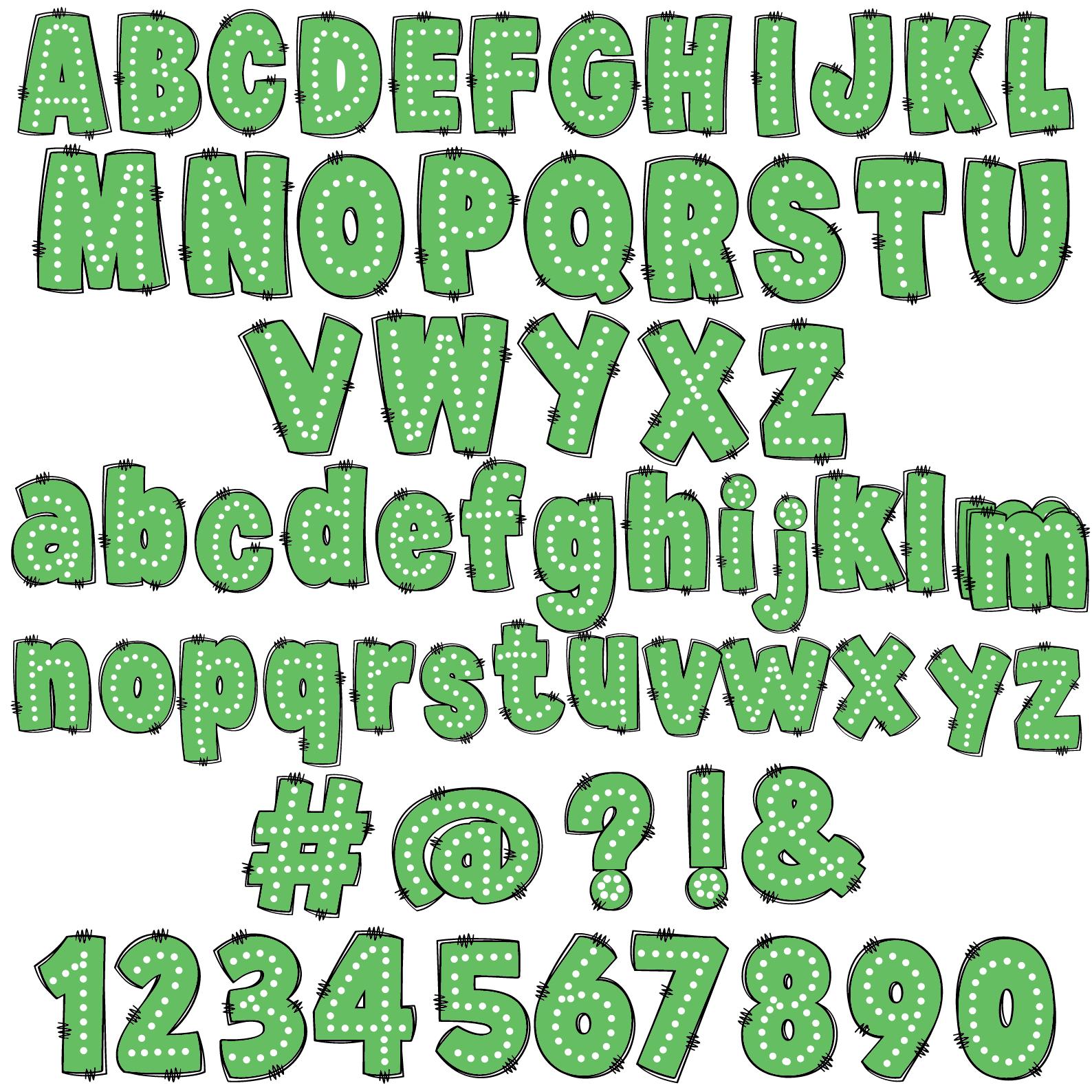 Custom Dot Dalmatian Doodle Alphabet Letters Svg Png Bundle, Alpha ...