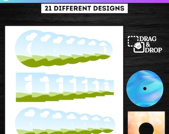 Vinyl Record Label Canva Template, Canva  Editable Vinyl Record Frame, Blank Record Template Record Label Sticker Template, Digital Download