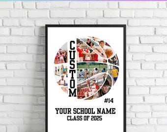 Basketball 2025 Canva Editable Template, Basketball Frame Design, Sports Frame Editable, Digital Download, Drag and Drop