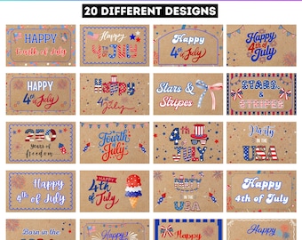 Plantilla de banner de Canva para el 4 de julio, decoración para fiestas patrióticas, diseños imprimibles y editables de la Independencia de EE. UU., plantilla patriótica para el 250 cumpleaños.