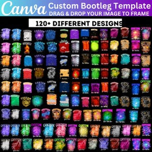 120+ Custom Bootleg Rap Tee Canva Editable Template, Custom Bootleg Shirt Mega Bundle, Custom Sublimation Canva Photo Birthday Concert Shirt