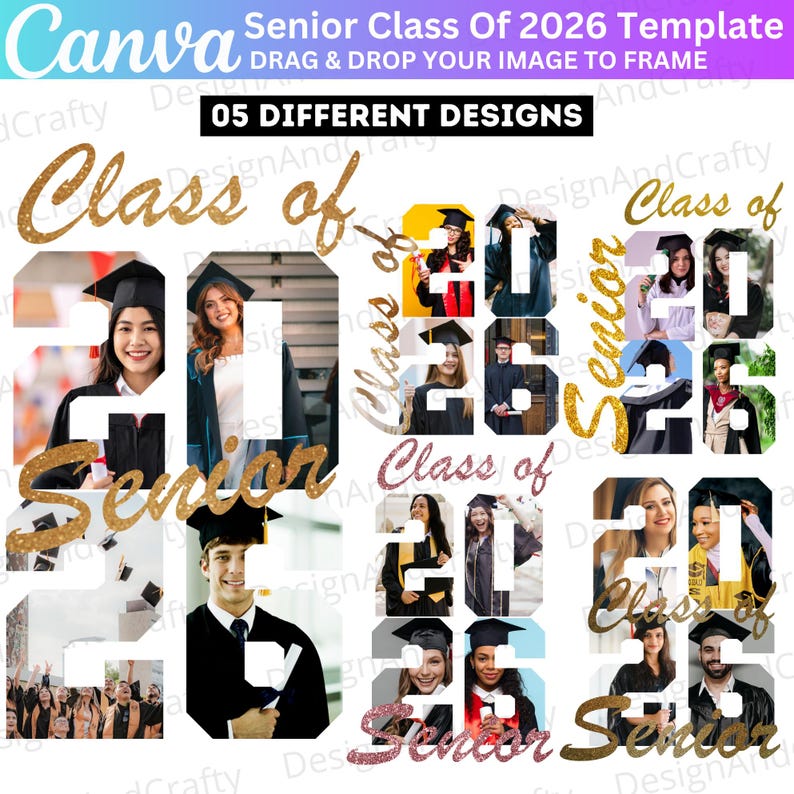 Editable Senior 2026 Template, Editable Senior Class of 2026 Canva ...