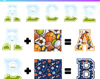 Canva Alphabets Template, Canva Alphabet Font, Varsity Canva Template, Your Own Pattern, Easy Drag and Drop, Editable Canva Letters template